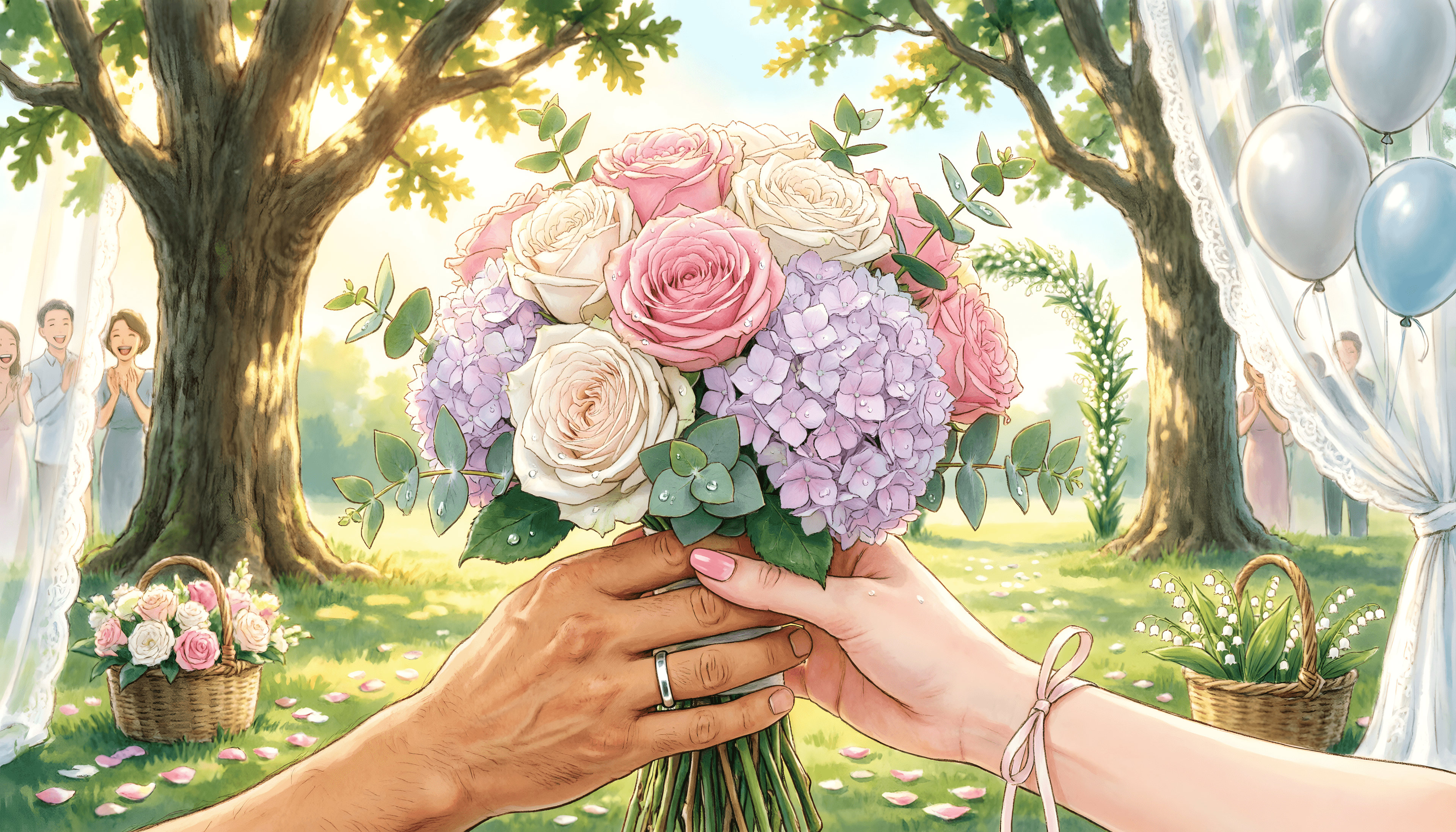 Sekuntum Florist crafting a beautiful arrangement
